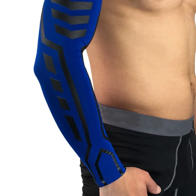 

2018 Running Cycling Compression Arm Warmer Sun UV Protection Basketball Volleyball Golf Arm Sleeves Cover nx