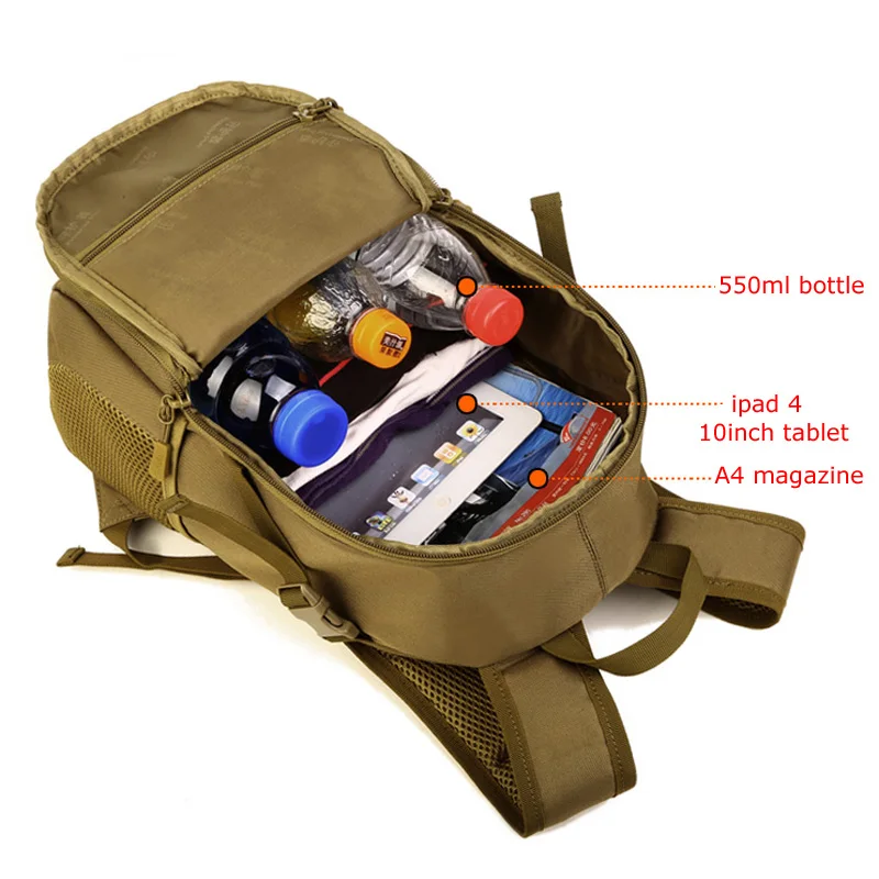 12L Tactical MOLLE Backpack Children Waterproof Small Backpack School Bags Kids Military Rucksack A