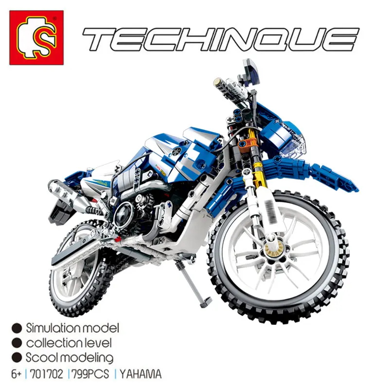 

New Sembo Technic Series 701702 yamaha toy motorcycle Building Blocks Educational Toys Children Birthdays Gifts M Bricks