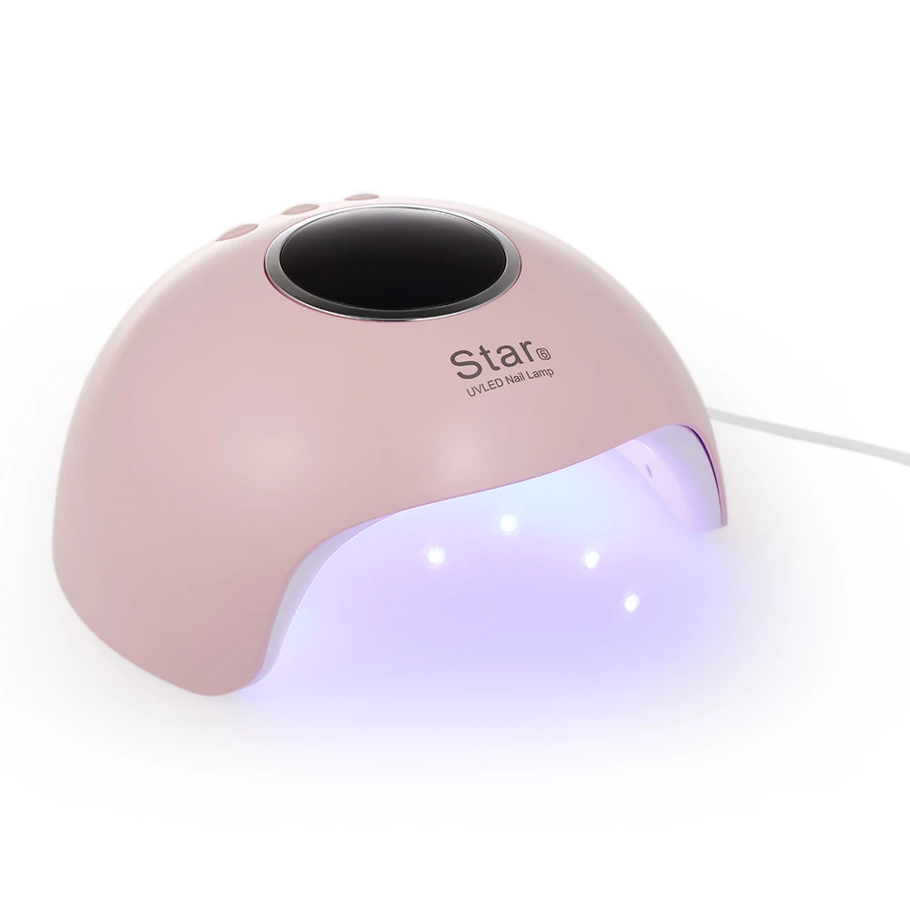 Сушилка для ногтей Светодиодный УФ лампа 24 Вт мини-лампа с USB для маникюра ЖК-дисплей сушка все Гель-лак для ногтей инструменты для дизайна ногтей бренд - Цвет: Розовый