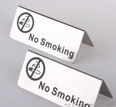 

120MM*50MM-304 stainless steel no smoking signs