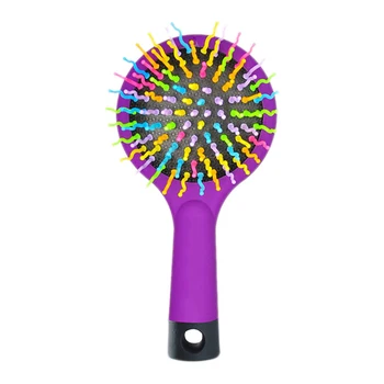 

Rainbow Volume S Brush Hair Curl Magic Accessory Perm Wave Straight Beauty Comb with Mirror NShopping