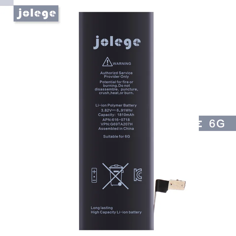 Jolege New Original Replacement Phone Battery For iPhone 6 6G iPhone6