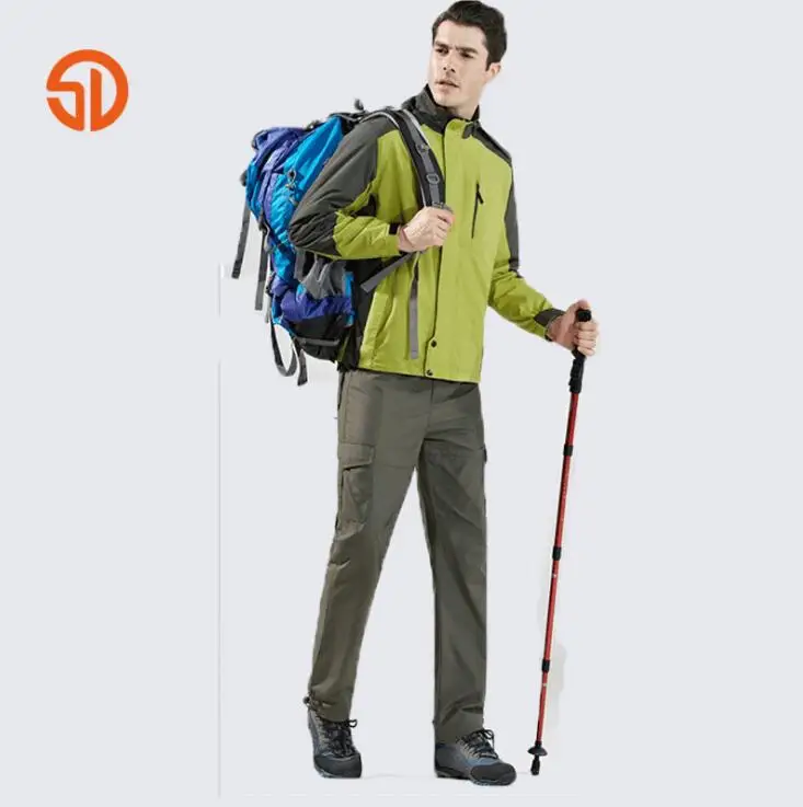 

Spring Autumn Men Trekking Jacket Pant Suit Mens Outdoor Fishing Camping Hiking Sport Waterproof Windproof Jacket +Pants Sets