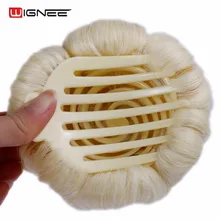 Wignee кудрявые шиньон для женщин 9 ролик с цветочным рисунком зажим в поддельные волосы кусок косплей аксессуары для волос Высокая температура синтетическое волокно