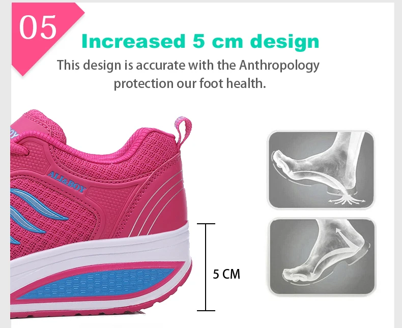 ALI& BOY/ летние кроссовки на танкетке; прогулочная обувь; обувь из дышащего сетчатого материала; спортивная женская обувь для студентов