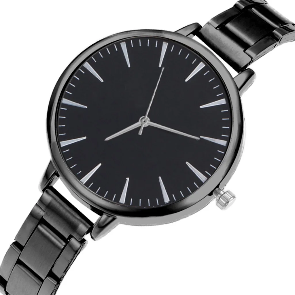 Женские часы Роскошная лента со стразами из нержавеющей стали кварцевые женские