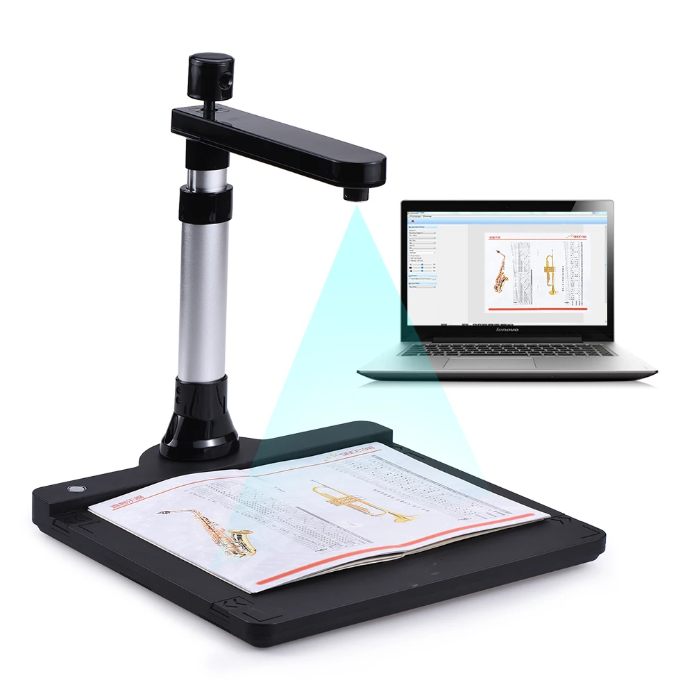  A3 Adjustable HD High Speed Book Image Document Camera Scanner Dual Lens LED Light Max.A3 Scan for 