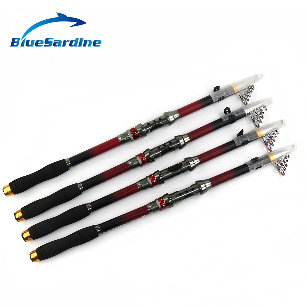 Новая телескопическая рыболовная удочка BlueSardine из углеродного волокна снасти