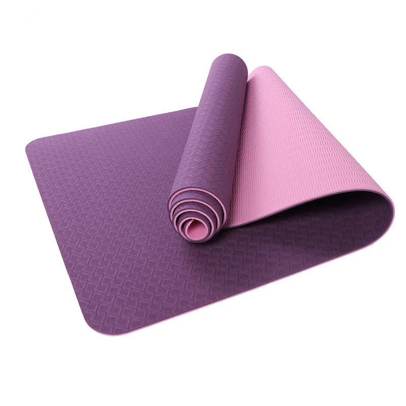 High Quality 183x61cmx 6mm Thick TPE Yoga Mat Fitness Environmental Tasteless Lose Weight