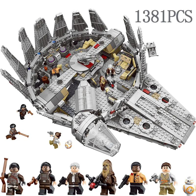 

Compatible LegoINGLYS StarWars Technic Star Millennium Falcon Figures Wars Model Building Blocks Harmless Bricks Toy