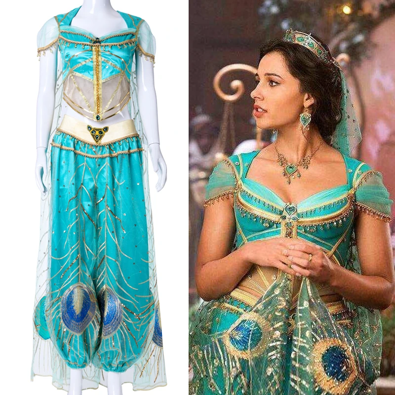 Aladdin Jasmin Prinzessin Outfits Damen Karneval Fasching Anzug Cosplay Kostüm Aladdin Jasmin Prinzessin Outfits Damen Karneval Fasching Anzug Cosplay Kostüm