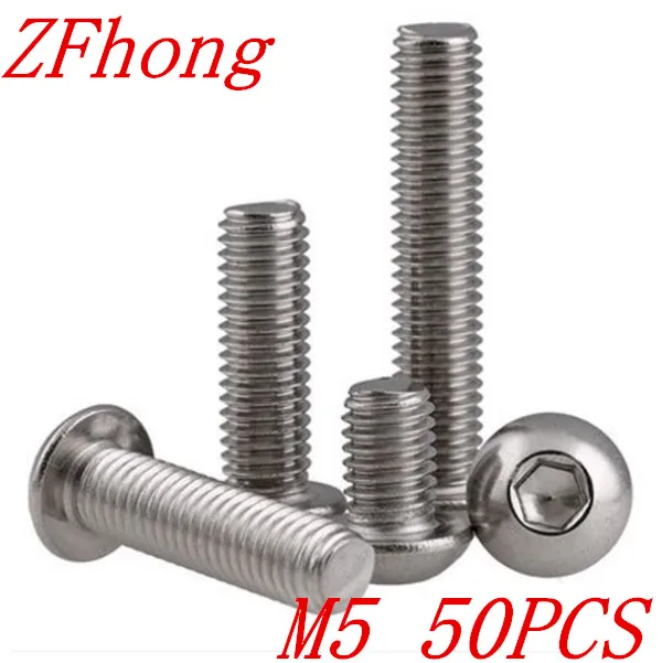 Stainless Steel M5 X 45 Button Socket Head Screw A2 10 Pack