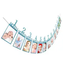 

Photo folder Kids Birthday Gift Decorations 1-12 Month Photo Banner Monthly Photo Wall Drop Shipping 2018m19