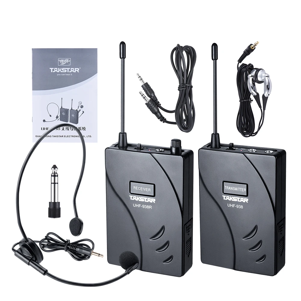 

Wireless Acoustic Transmission System 50m Effective Range with Lavalier Microphone Earphone 3.5mm Conversion Cable Adapter