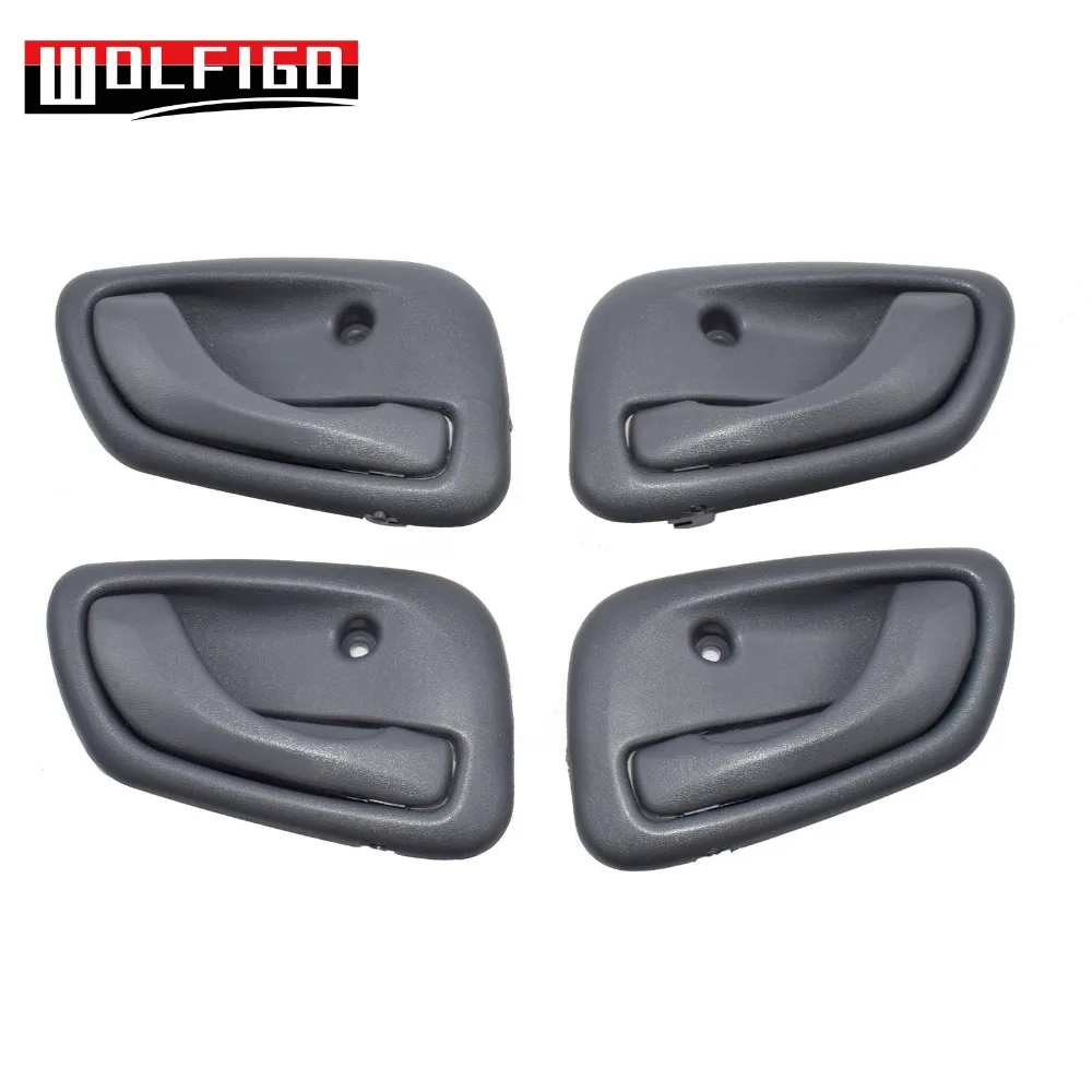 WOLFIGO New Inside Door Handles Left Right Front For 1999 2002001 2002 2003 2004 Chevy Tracker Dark Gray Color