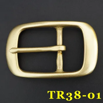

(TR 38-01) 1 pc 1-2/5'' Vintage Solid Brass Belt Buckle High-quality buckle Leathercraft