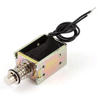 

48V 0.42A 4mm Stroke 0.6Kg Force Wired DC Push Pull Type Solenoid Electromagnet
