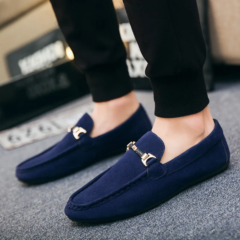 

Hot Men Suede Comfortable Lazy Shoes Men's Loafers Shoes Leisure Comfortable Non-slip Walking Shoes For Men Sneakers Footwear