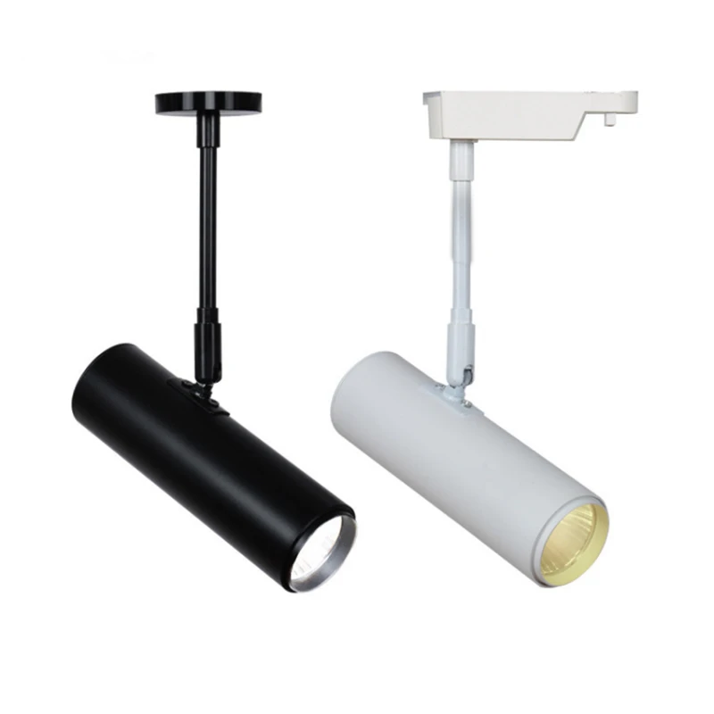Free Shipping 20W 30W COB LED Track Light Rail Spotlights Leds Tracking Fixture Spot Lights Bulb Surface Mounted Led Down Lamp | Лампы и