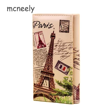 

Mcneely Female Long Wallet Purse Paris Tower Clutch Purse Wallet For Student Purse Card Holder Wallet La cartera de la chica New