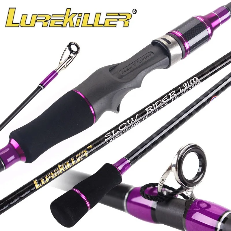 Spinning Casting Fishing Rod Fish tip Lure Reel Carbon Black M Purple Light Grey