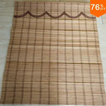 

Can DIY Logo Office Roman shade With the hang up and down system Roman Blinds Blackout for Office Wooden material Office Curtain