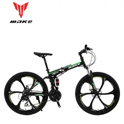 Make стальной складной каркас, горный велосипед 26 сплава колеса, 24 скорости горный велосипед Shimano