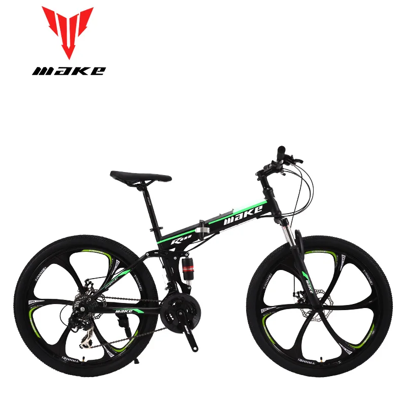 

Make steel fouldable frame, mountain bike 26 alloy wheel, 24 speed SHIMANO MTB
