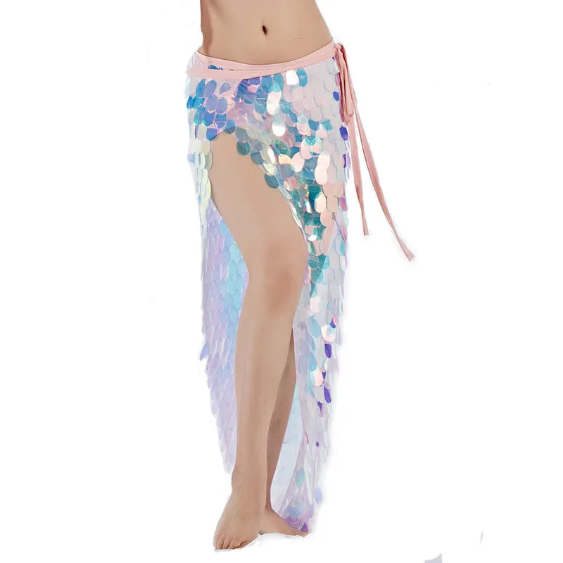 

Sexy Sequin Bellydance Mermaid Hip Scarf Shawl Skirt Scarves Belly Dance Costume for Women Belt Oriental Indian Dance Accessory
