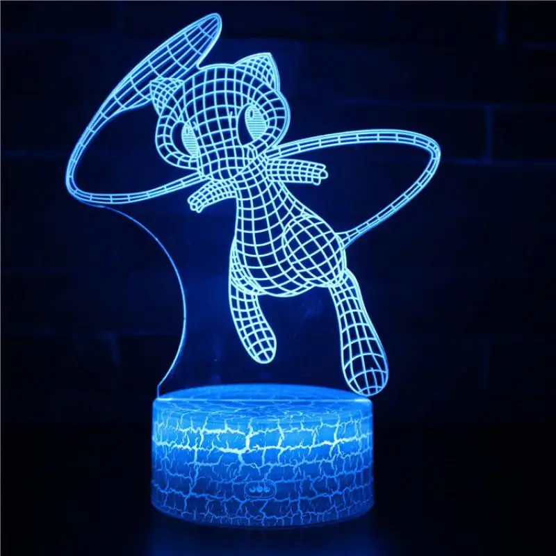 Umbreon 3D лампа Pokemom RGB съемный светильник настроения 7 цветов световая база холодный ночник для Рождественский подарок