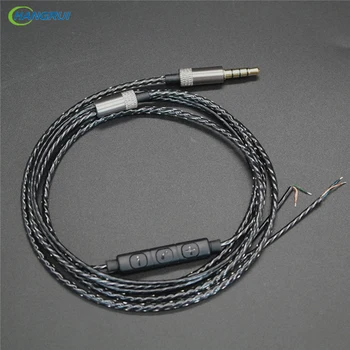

Hangrui 3.5mm 4-Pole Jack DIY Earphone Audio Cable with Controller Repair Replacement Headphone 18 Copper Core Wire Headset line