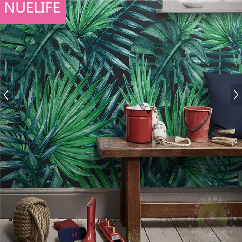 

0.53x10m 3D Southeast Asian style tropical rain forest green forest pattern wallpaper living room bedroom decoration wallpaper