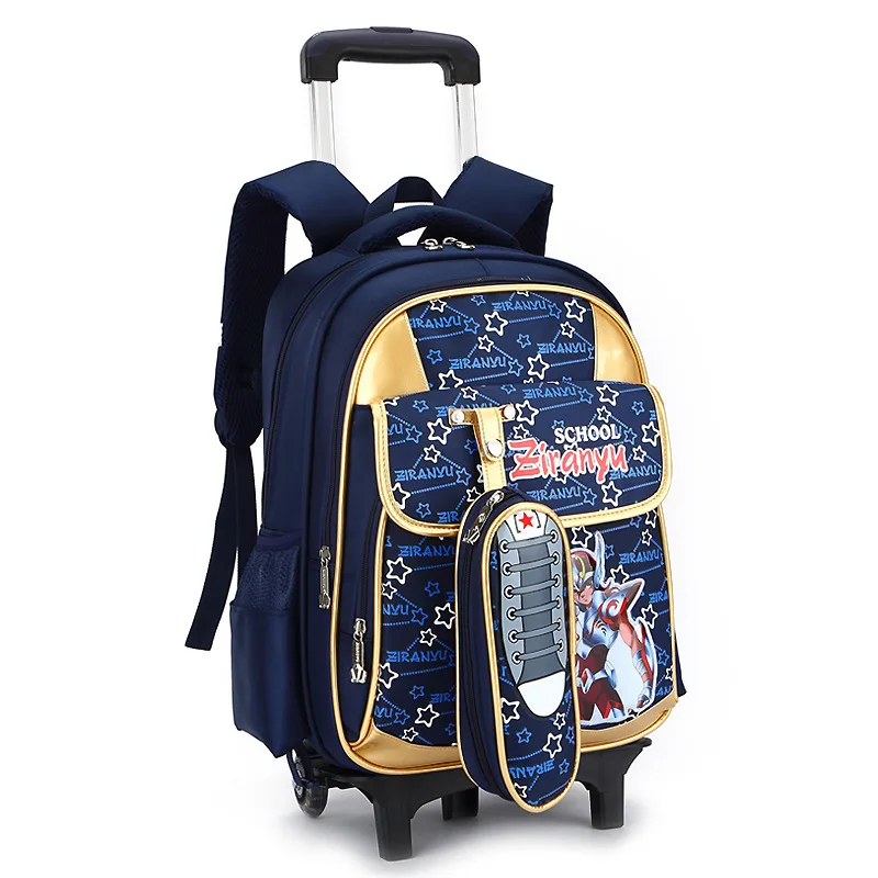 Детские школьные сумки на колесах рюкзаки Mochila чемодан тележка рюкзак для