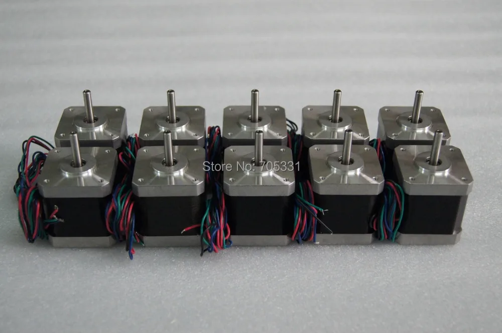 

10pcs Nema17 Stepper Motor 42HS47A41205 0.32N.m(46oz-in) 1.2A 47mm motor length 4 leads CNC Laser 3D printer