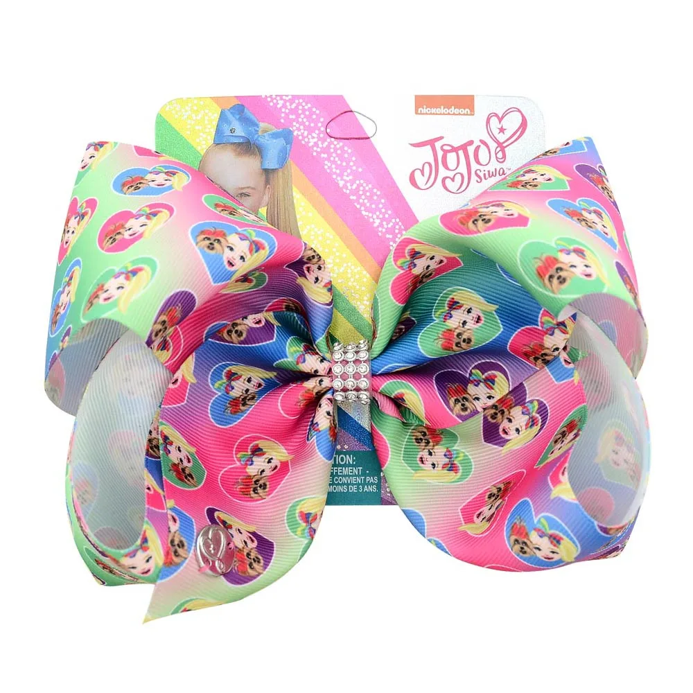 Банты для волос JoJo Siwa 1 шт. 8 дюймов разноцветные градиентные банты из ленты с