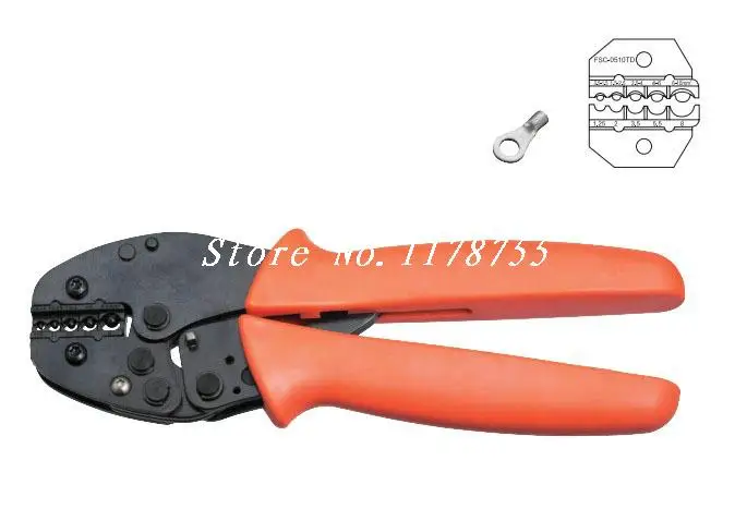 FSC-0510TD Non-Insulated Wire Terminals Plier Crimper AWG 22-8 FSC-0510TD Non-Insulated Wire Terminals Plier Crimper AWG 22-8