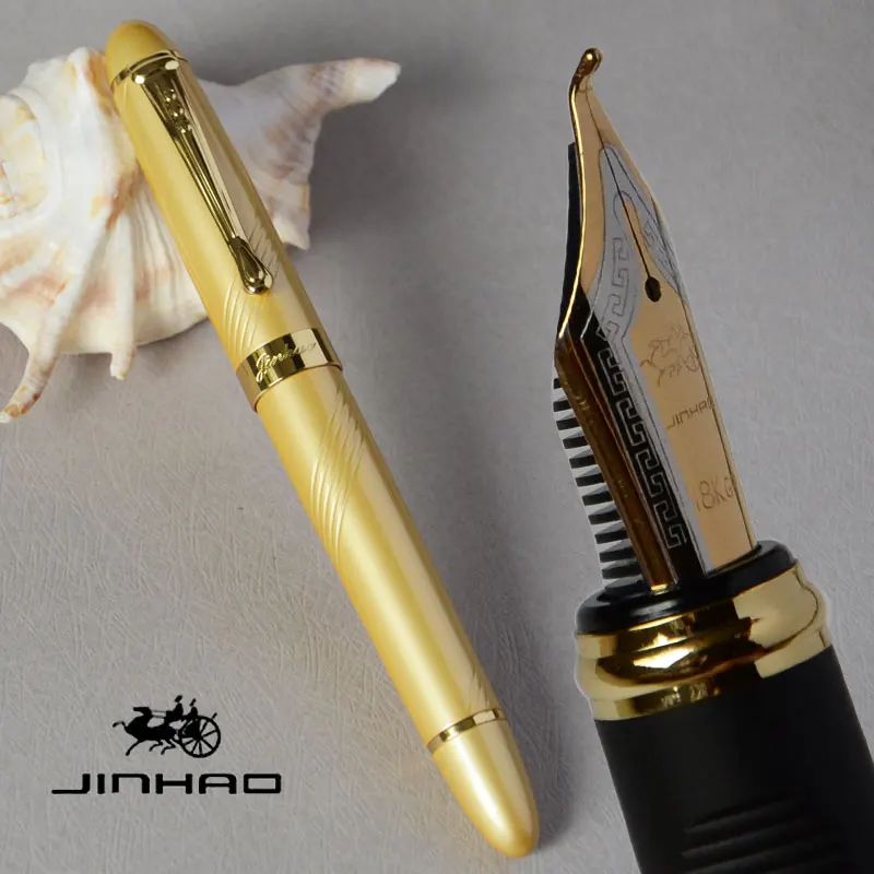 15 видов цветов на выбор JINHAO X750 каллиграфия 1,0 мм перьевая ручка изогнутое перо черный синий проверенный золотой розовый JINHAO 750 лучший подарок - Цвет: pen as this picture