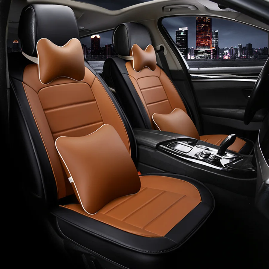 Wenbinge Leather car seat covers for mitsubishi lancer 10 asx pajero 4 2 outlander xl car accessories seat covers car-styling