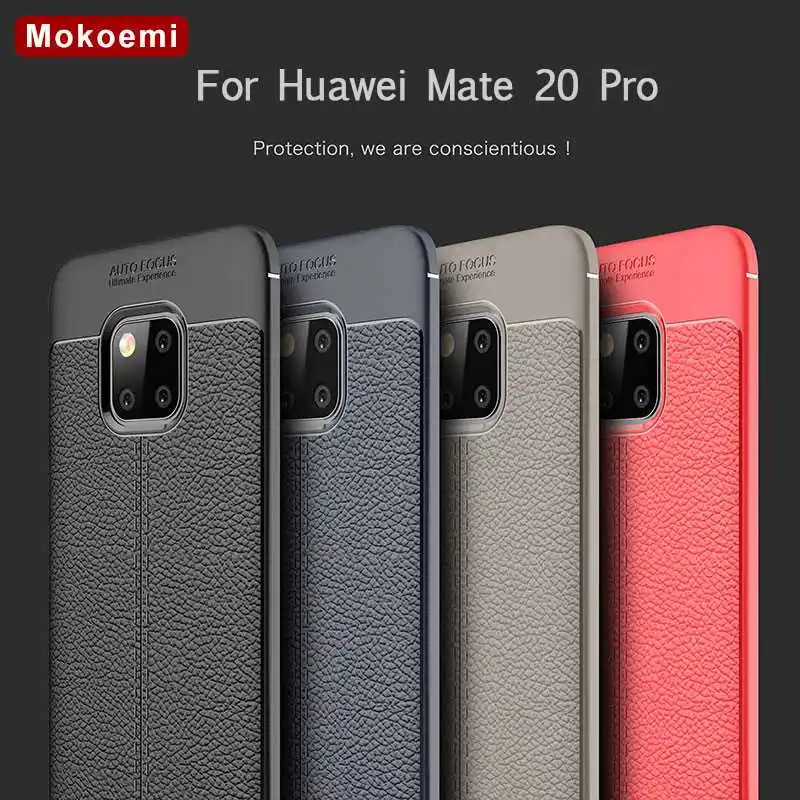 

Mokoemi Fashion Lichee Pattern Shock Proof Soft 6.3"For Huawei Mate 20 Pro Case For Huawei Mate 20 Pro Phone Case Cover