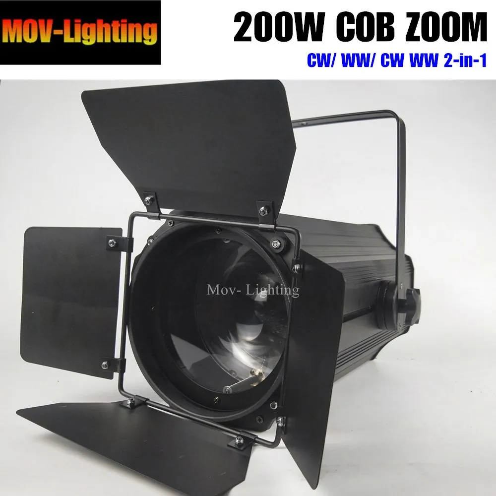 6 шт./лот LED cob 3200K 200w studio zoom fresnel par light|Эффект освещения сцены| |
