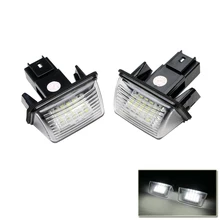 Auto Tail Light Parts License Plate Led Light For Peugeot 407 406 306 307 308 Citroen C3 C4 C5 C6 Number License Plate Light
