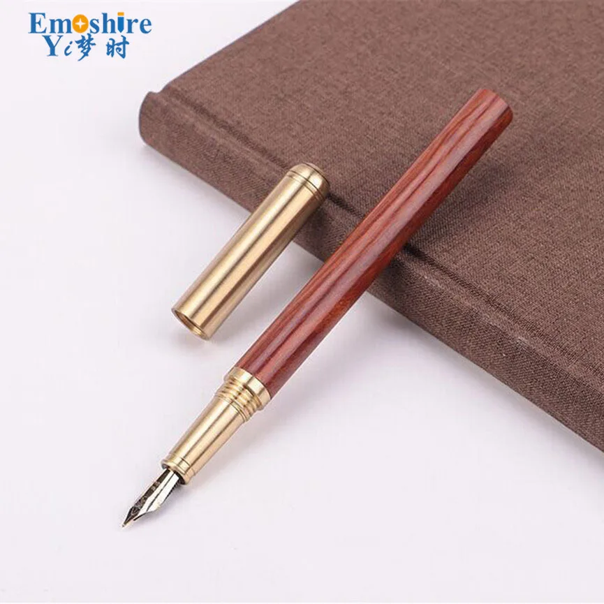 Fountain Pen Quality Brass Signature Pen Student Business Gifts Ballpoint Pen for Writing Supplies Customizable Logo P543