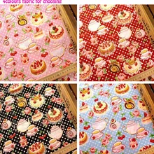 140* 50cm1pc торт Fabric100% хлопок ткань Лоскутная Ткань с рисунком торта ткань материал для шитья «сделай сам» платье для девочек Костюмы квилтинга