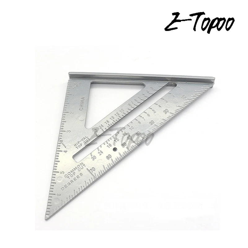 7 inch aluminium alloy right angle triangle ruler for