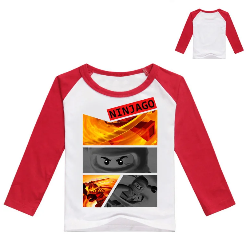 Лидер продаж, Детские Весенние футболки с рисунком Ninjago Kai одежда с героями мультфильмов для мальчиков хлопковые футболки для девочек, топы, детский осенний костюм, футболки - Цвет: style 16