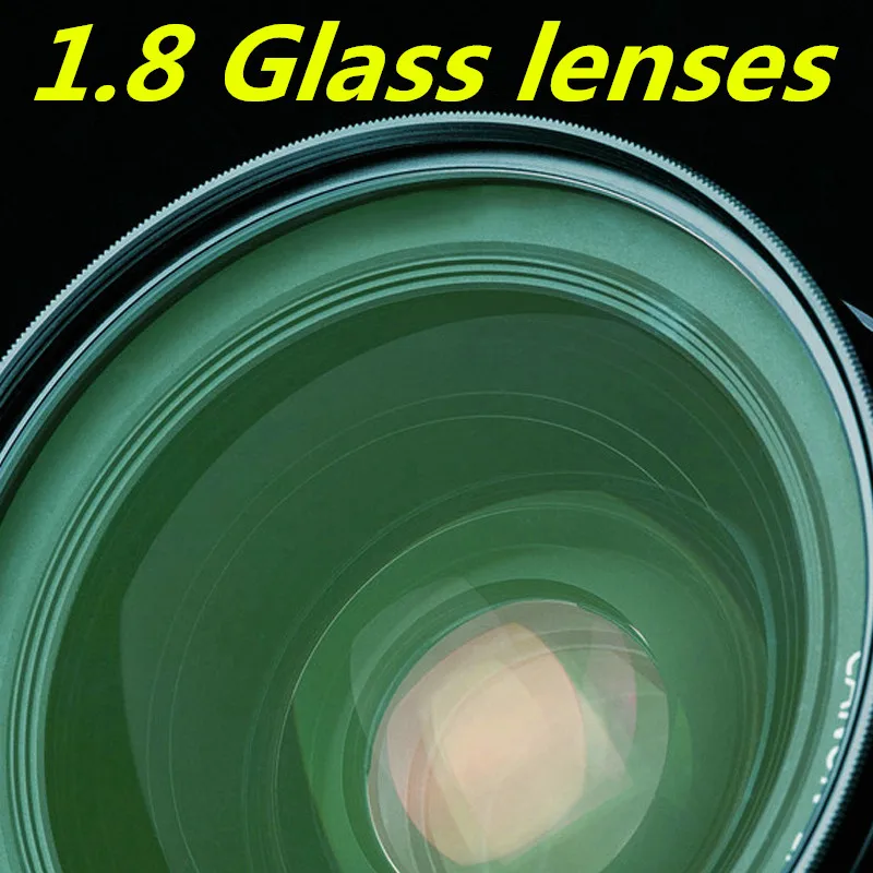 

Glass lens 1.8 high refraction green film aspherical lens high-definition ultra-thin high myopia prescription lens