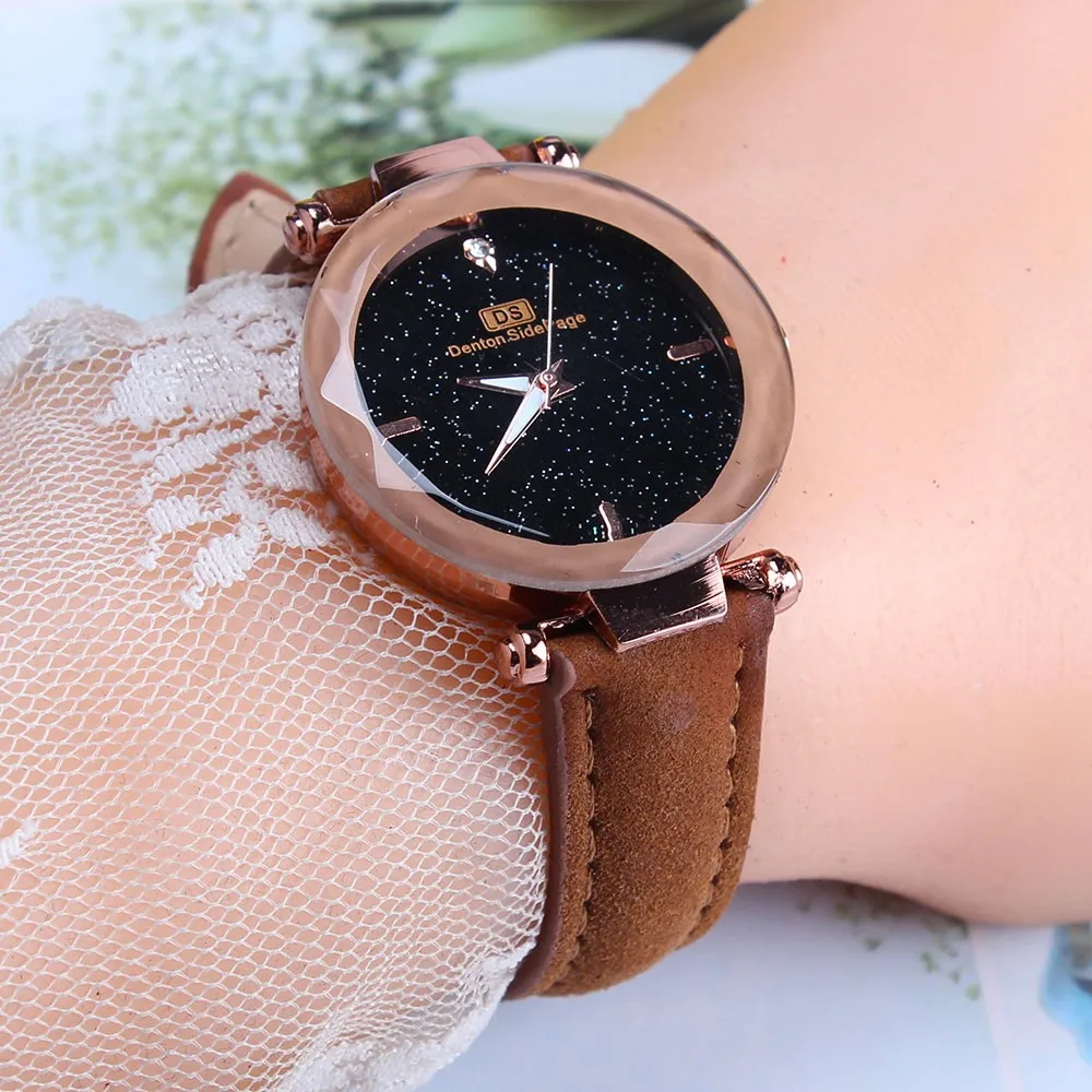 Женские часы люксовый бренд кожаный ремешок Высокое качество Золотой браслет кварцевые часы для женщин платье наручные часы женские часы A40