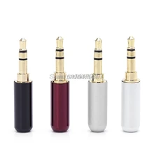 3 Poles 3.5mm Audio Gold-Plated Headphone Plug 3.5 RCA Connectors Jack Connector Plug jack Stereo Headset Dual Track 4Pcs R08