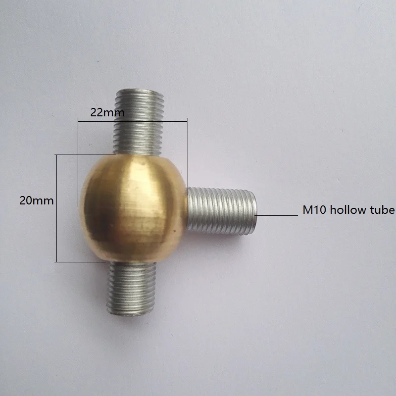 M10 латунная внутренняя зубная гайка тройник соединитель Адаптер Тип сферы осветительное оборудование Фитинги Аксессуары Индивидуальные DIY